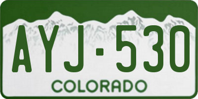CO license plate AYJ530