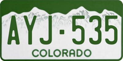 CO license plate AYJ535