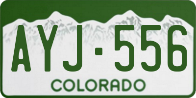 CO license plate AYJ556