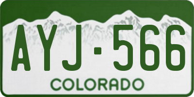 CO license plate AYJ566