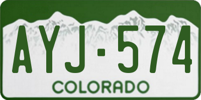 CO license plate AYJ574