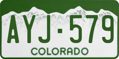 CO license plate AYJ579