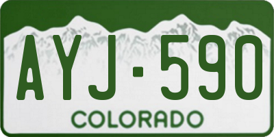 CO license plate AYJ590