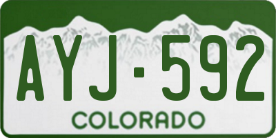 CO license plate AYJ592