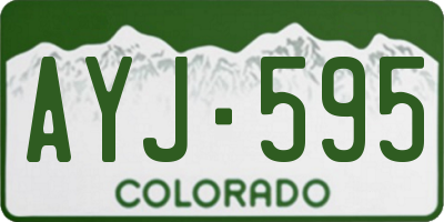 CO license plate AYJ595