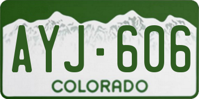 CO license plate AYJ606