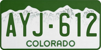 CO license plate AYJ612