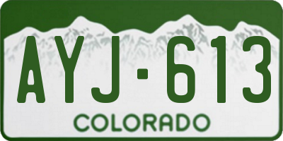 CO license plate AYJ613