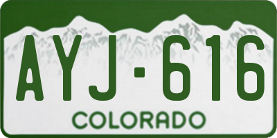 CO license plate AYJ616