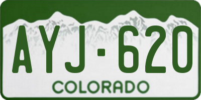 CO license plate AYJ620