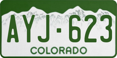 CO license plate AYJ623