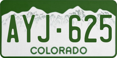 CO license plate AYJ625