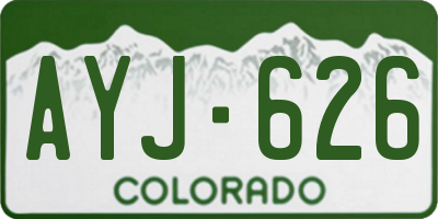 CO license plate AYJ626