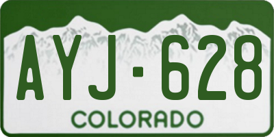 CO license plate AYJ628