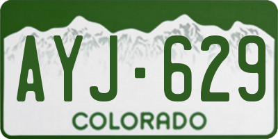 CO license plate AYJ629