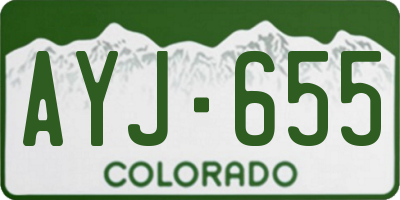 CO license plate AYJ655