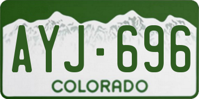 CO license plate AYJ696