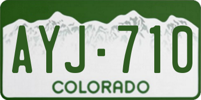 CO license plate AYJ710