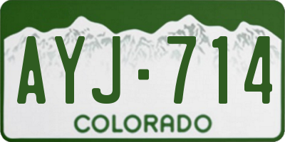 CO license plate AYJ714