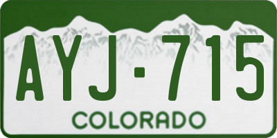 CO license plate AYJ715