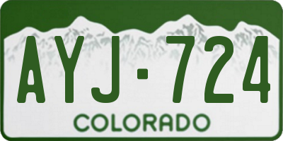 CO license plate AYJ724