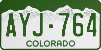 CO license plate AYJ764