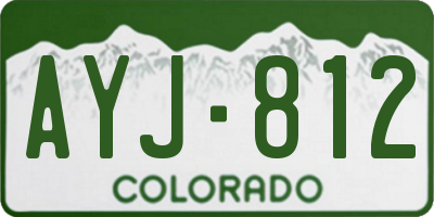 CO license plate AYJ812