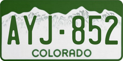 CO license plate AYJ852
