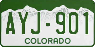 CO license plate AYJ901