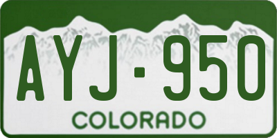 CO license plate AYJ950