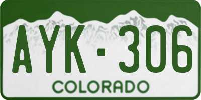 CO license plate AYK306