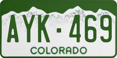 CO license plate AYK469