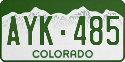 CO license plate AYK485