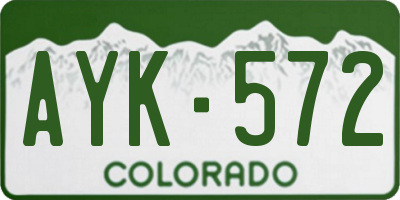 CO license plate AYK572