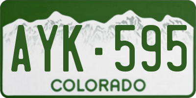 CO license plate AYK595