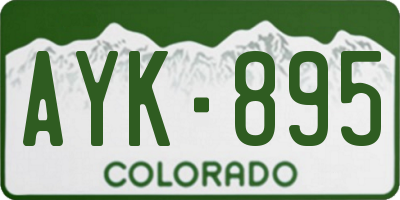 CO license plate AYK895