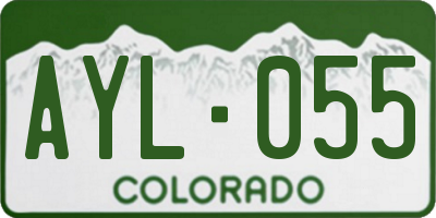 CO license plate AYL055