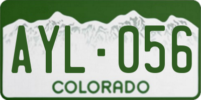 CO license plate AYL056