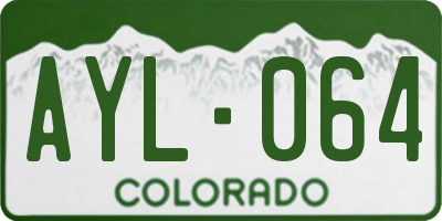 CO license plate AYL064