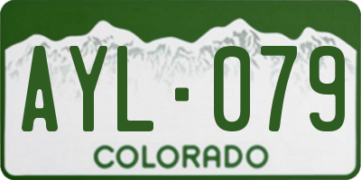 CO license plate AYL079