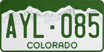 CO license plate AYL085