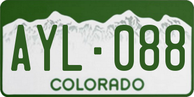 CO license plate AYL088