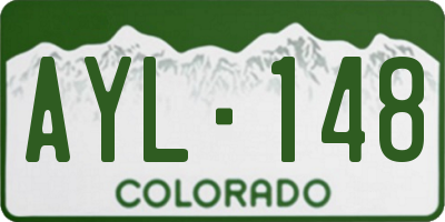 CO license plate AYL148