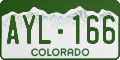 CO license plate AYL166