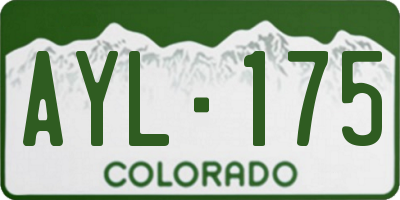 CO license plate AYL175