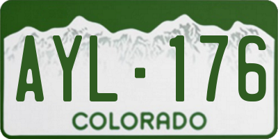 CO license plate AYL176