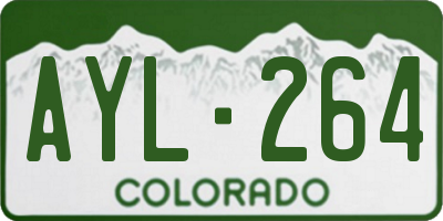 CO license plate AYL264