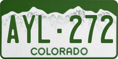 CO license plate AYL272