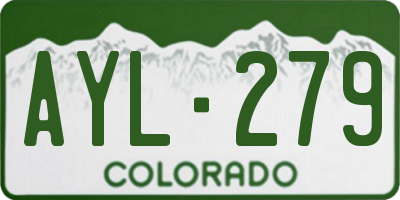 CO license plate AYL279