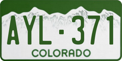 CO license plate AYL371